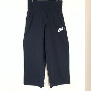 Nike CI1174-010 Rally Sport Casual Pants Black Wide Leg High Rise Athleisure M